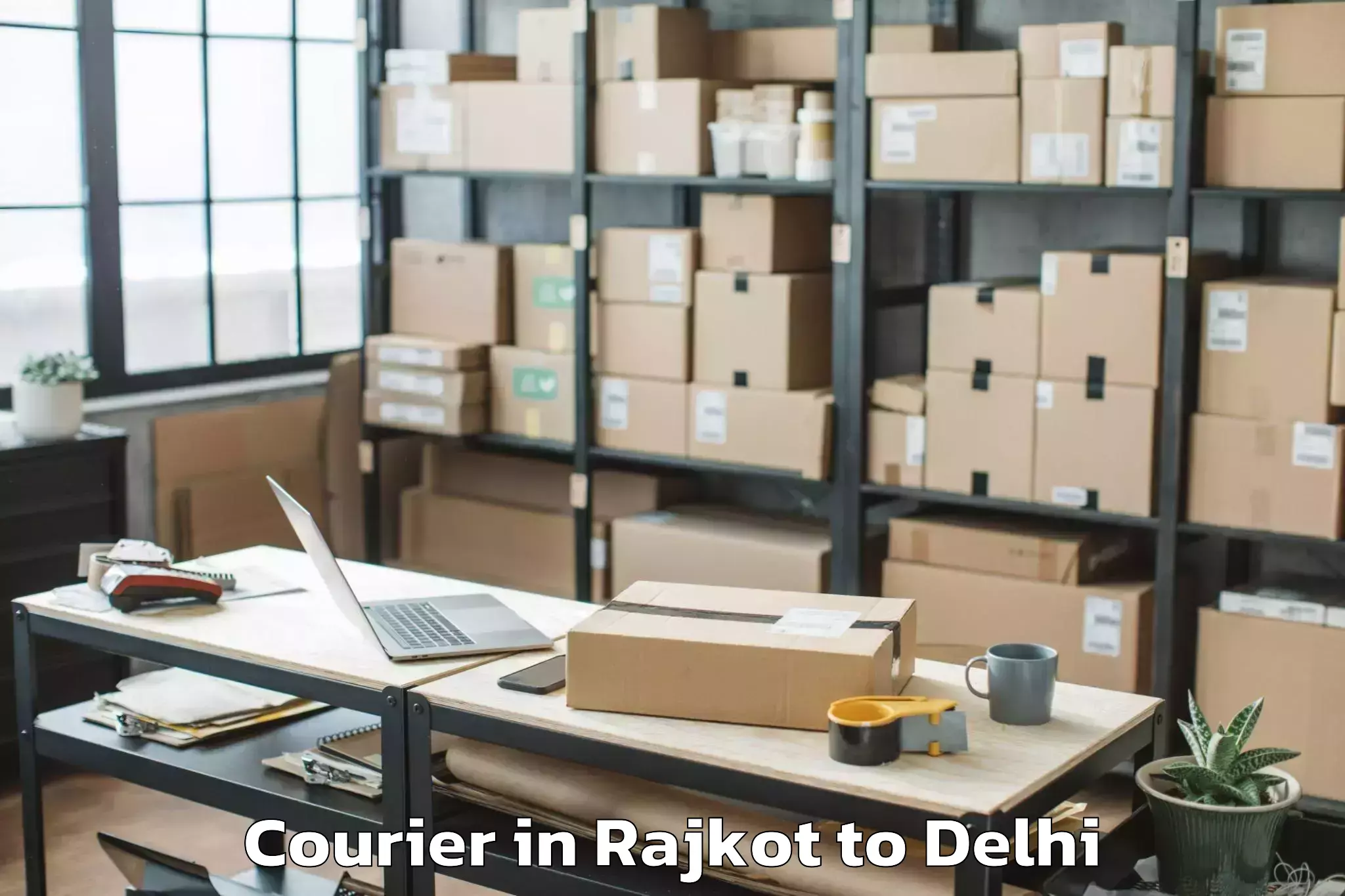 Easy Rajkot to Patel Nagar Courier Booking